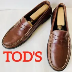 TOD'S トッズ 濃茶 コインローファー 25.5cm 除菌・消臭済みのサムネイル