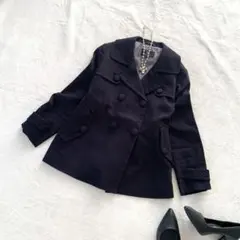 ビューティーアンドユース　コート　ミドル丈　黒　ピーコート　ユナイテッドアローズ