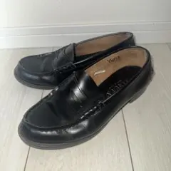 HARUTAブラックレザー ローファー24.5