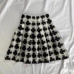 エムズ　グレイシー　フレアスカート ひざ丈 チェック柄