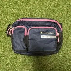 Champion ボディバッグ ウエストポーチ ネイビー ピンクのサムネイル