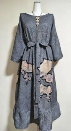 1452着物リメイクチュニック＆ワンピース