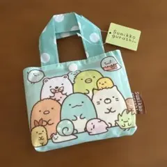 【新品】‪すみっコぐらし サンエックス 折り畳み エコバッグ グリーン ドット