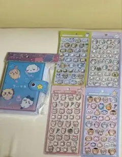 ちいかわボンボンドロップシール4種＋シール帳セット