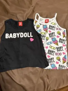 BABYDOLL ノースリーブタンクトップ 2枚セット 120