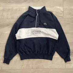 フレンチラコステ　スウェット　スナップTタイプ　LACOSTE　ネイビー