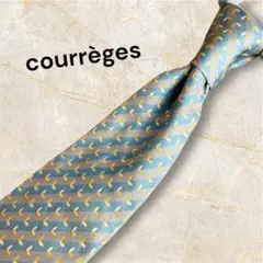 courrèges クレージュ ネクタイ シルク100% 総柄ビジネスフォーマル