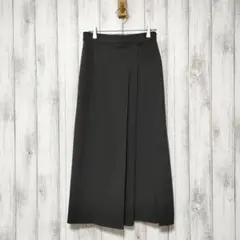 UNIQLO ユニクロ (M)　サイドプリーツ ナロースカート　ブラック