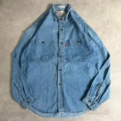 Levis リーバイス デニムシャツ 古着 胸ポケット M 青 20303