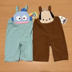 新品 サンリオ ポチャッコ ハンギョドン オーバーオール サロペット 90