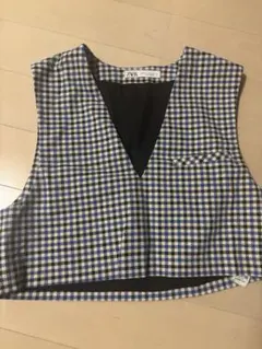 ZARAチェック柄 Vネック ベスト