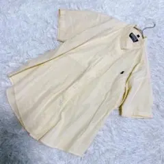 【美品】POLO RALPH LAUREN（L）半袖ポロシャツ ストライプ 黄色