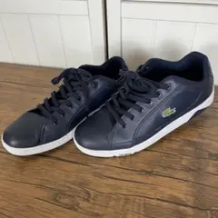 【匿名発送】Lacoste ネイビー レザー スニーカー