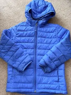 青いフード付き　中綿コート　Amazon 120