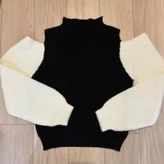 【本日限定価格】MURUA/ムルーア　肩出しニット・セーター　黒白