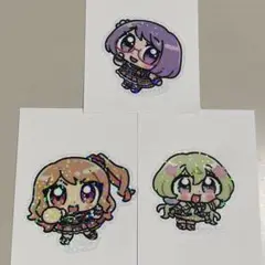 アイカツ！シリーズ　きらきらクリアステッカー 香澄真昼、七倉小春、双葉アリア