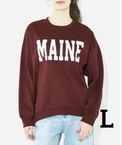 新品未使用☆cocaロゴ入り 裏起毛スウェットトレーナーシャツ 赤Lサイズ