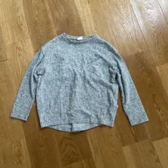 ZARA バックリボン付きグレーセーター