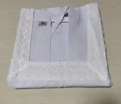 ホワイト 割烹着 レース付き 85