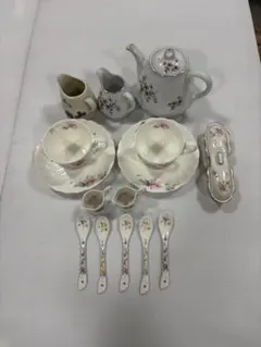 ノリタケ、マルエス等、花柄陶磁器ティーセット