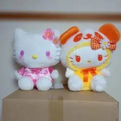 ハローキティ＆パンダハローキティ ぬいぐるみセット