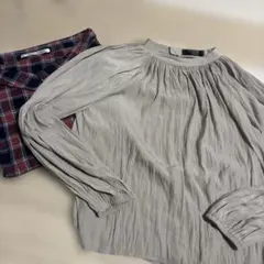 レディース　ワンピース　エムズエキサイト　チェック　2点セット