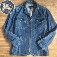 BURBERRY デニムジャケット M ノヴァチェック 刺繍ロゴ　バーバリー