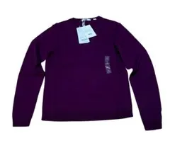 【新品タグ付き】ユニクロ エクストラファインメリノVネックセーター（長袖）