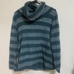 【初春セール中！】ボーダーニット Lサイズ グリーン系