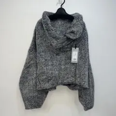 led. tokyo グレー ファー風 長袖トップス