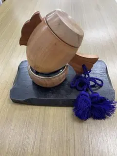 木製 煙草盆 灰皿付き 喫煙具 和風 置物 タバコ入れ 未使用保管品のサムネイル