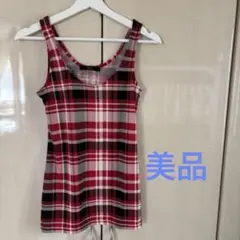 AZUL by moussy チェック柄タンクトップ