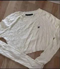 heather 薄手クロップド丈ニット