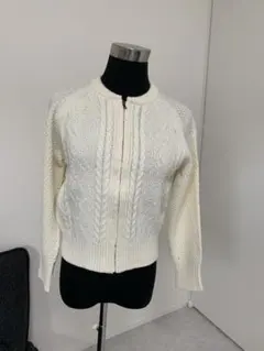 ensuite ノーカラー　ニット　ジャケット　羽織り　カーデ☆彡