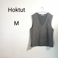 S696 Hoktut Vネック ニットベスト M グレー