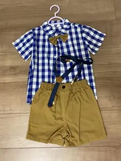 110センチ フォーマルキッズ服 シャツとショートパンツセット