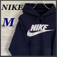 《人気定番》nike ナイキ　パーカー　フロントロゴ　M ネイビー　紺