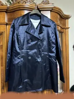 ⭐︎訳有り MAX&Co. ネイビー ダブルブレストハーフコート