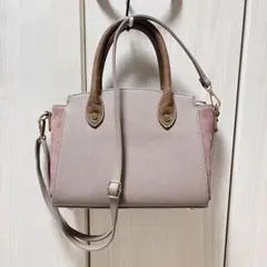 MICHEL KLEIN ベージュ ピンク 2WAY ショルダーバッグ