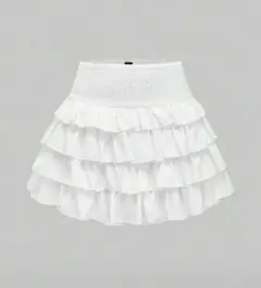 SHEIN フリルスカート 白