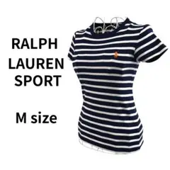 ラルフローレンスポーツ ボーダー 半袖Tシャツ ネイビー 白 マリン