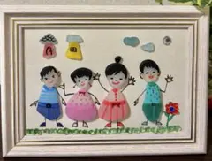 シーグラスアート 「みんな〜集まれ♪4」ハンドメイド インテリア　雑貨　一点物のサムネイル
