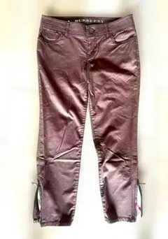 【送料無料】【美品】BURBERRYブラウン サイドスリットパンツ 38のサムネイル