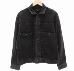 【希少品】ユニクロ　デニムジャケット 311-425420 ブラック　XLサイズ