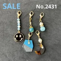 No.2431 マスクチャーム　５点セット　ハンドメイド