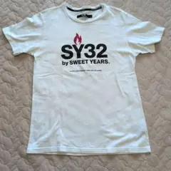 SY32 by SWEET YEARS 白ロゴTシャツ Mのサムネイル
