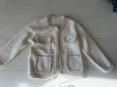 フリンジ付きホワイトジャケット