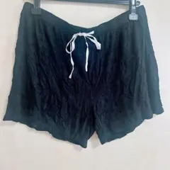 黒 ショートパンツ ウエストゴム 薄手 XXL