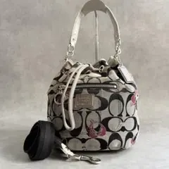 Y2K COACH Poppy Signature Drawstring Bag
