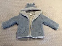 GAPカーディガン ニット セーター クマ耳ボアジャケット80